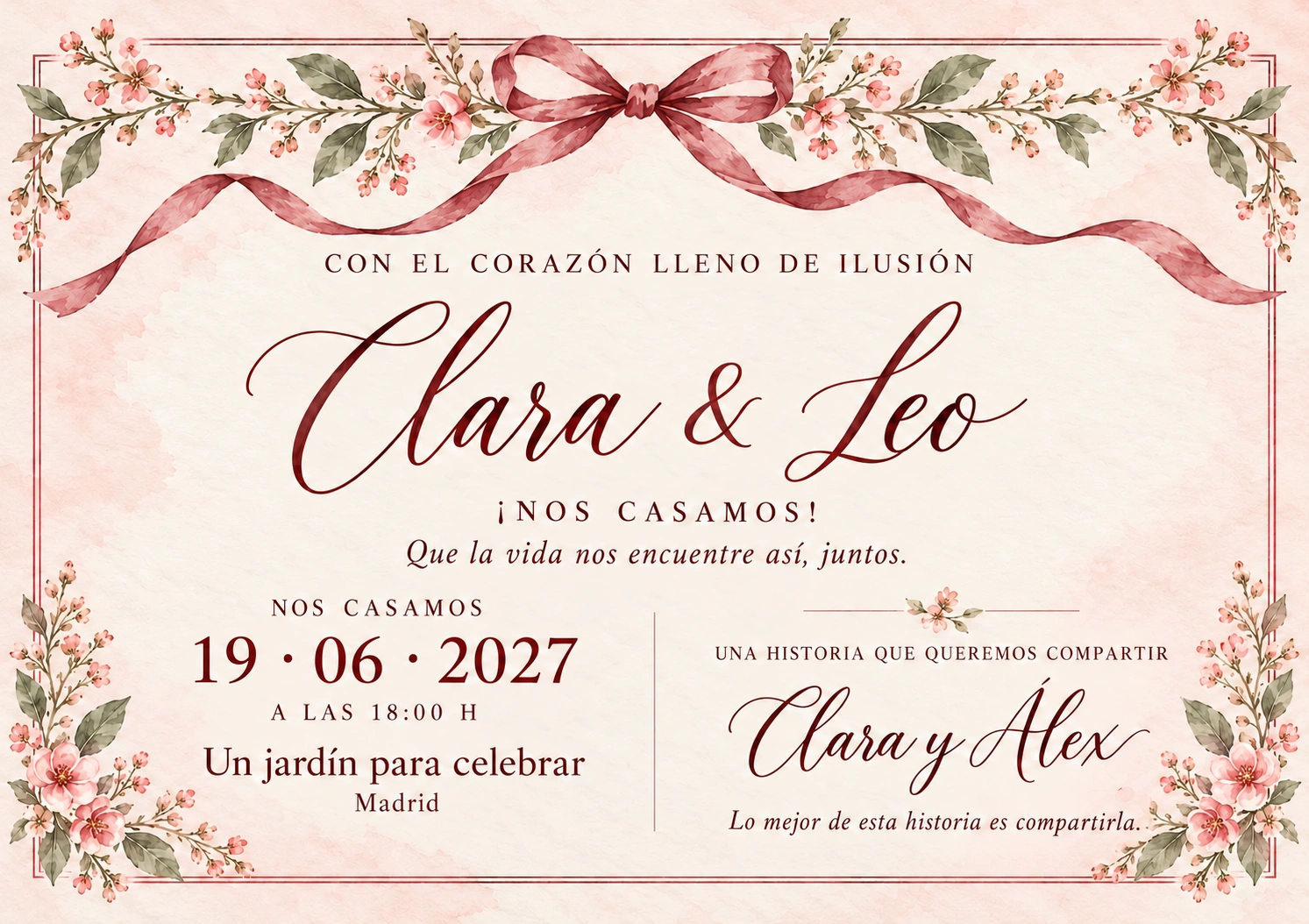 Diseño original Lazo cereza